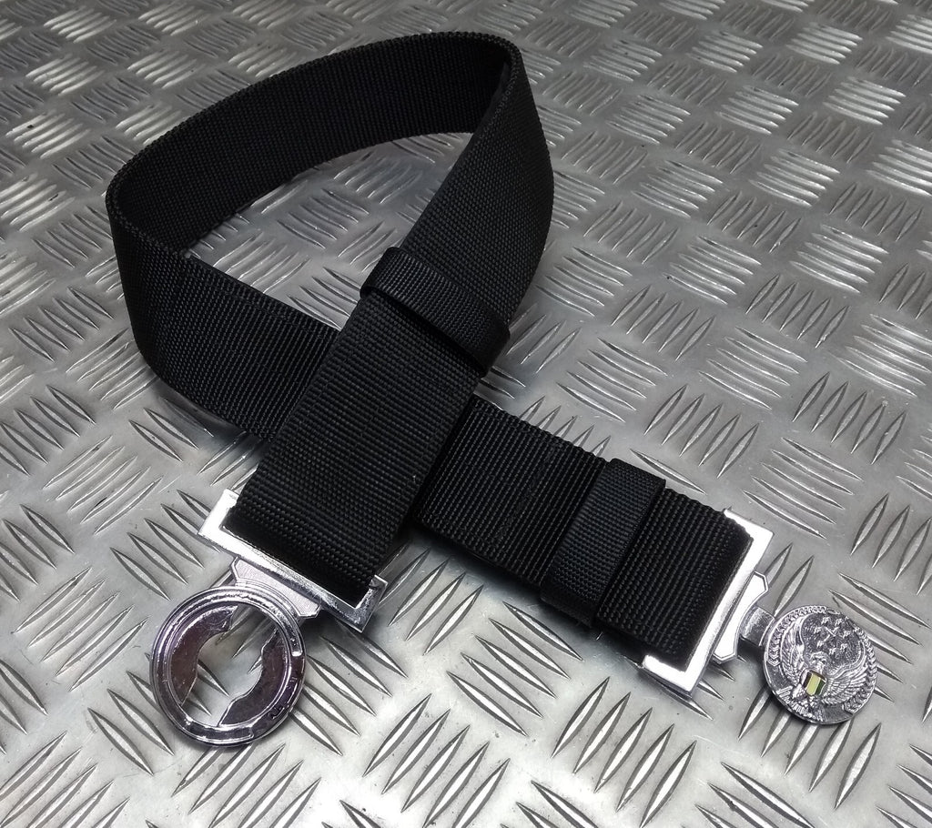 Abu Dhabi Belt Black Nylon With Buckle For Ceremonial & Parade Duties