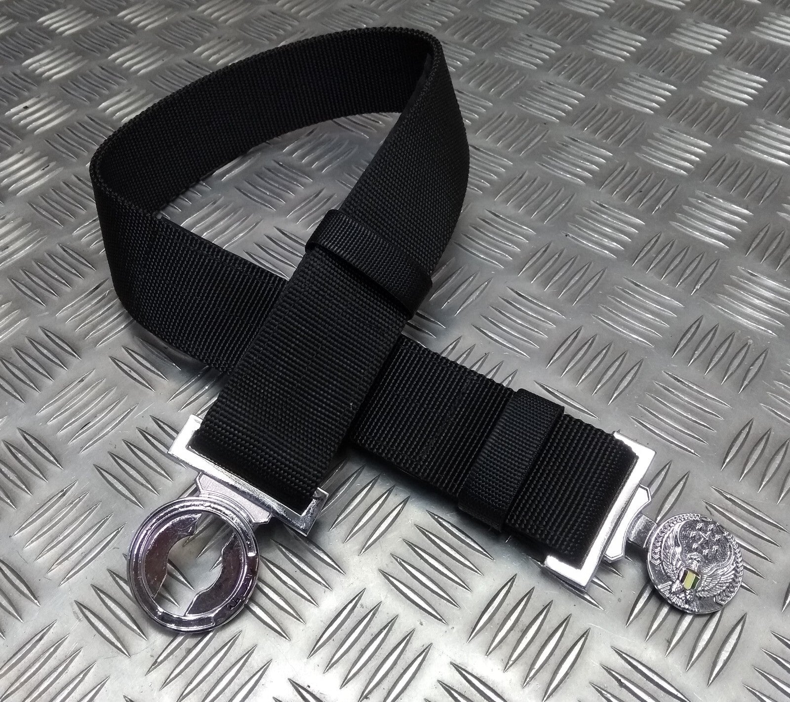 Abu Dhabi Belt Black Nylon With Buckle For Ceremonial & Parade Duties