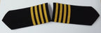 Naval 4 Bar Shoulder Boards Epaulette Black & Gold Detail Fancy Dress
