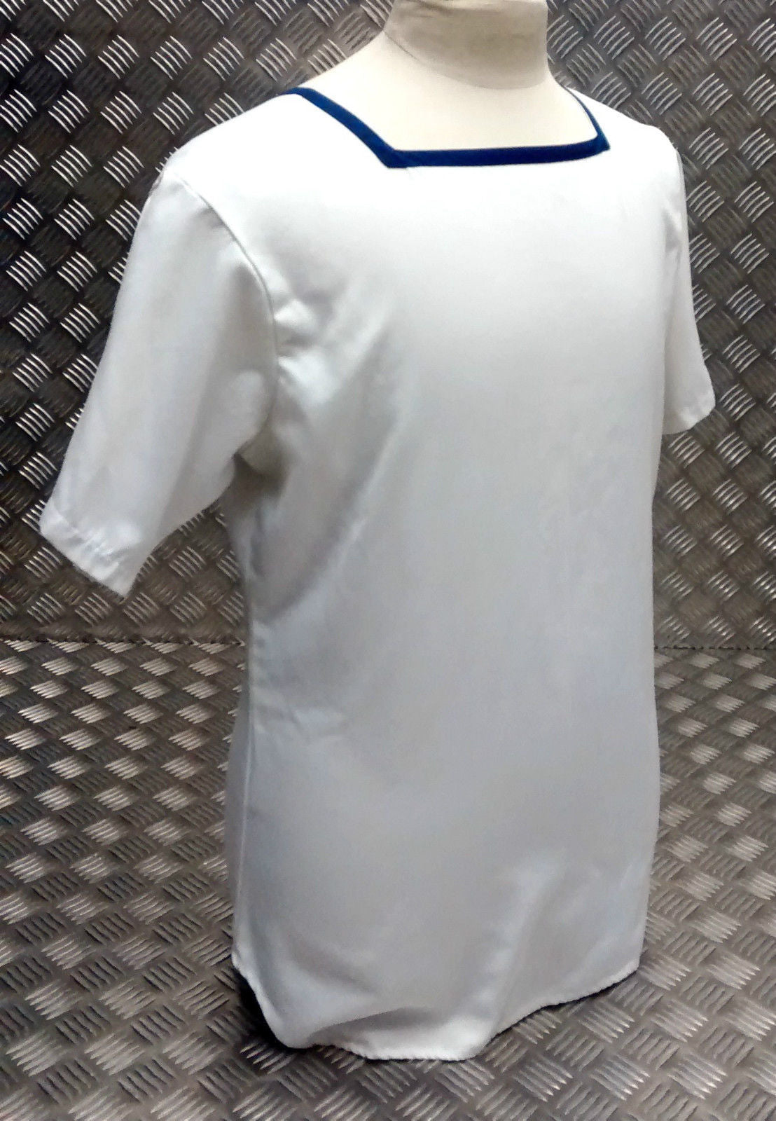 Square Neck Shirt RN British Class 2 Sailor White Mans or Womans ASST Sizes NEW