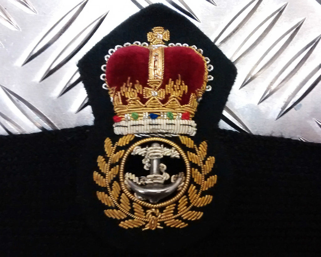 Genuine British Royal Navy Officers / CPO / PO Peaked Dress Cap/Hat - All sizes