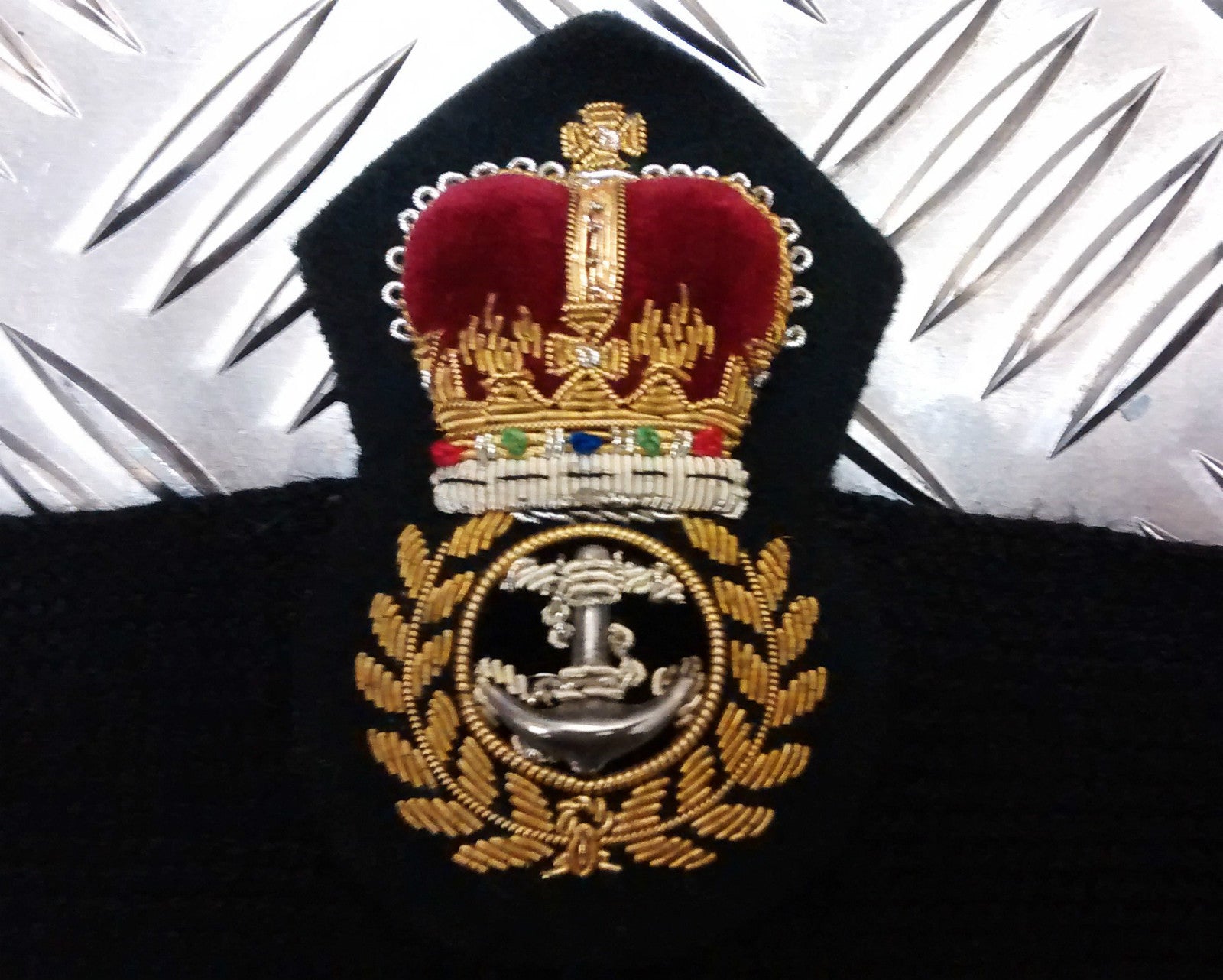 Genuine British Royal Navy Officers / CPO / PO Peaked Dress Cap/Hat - All sizes