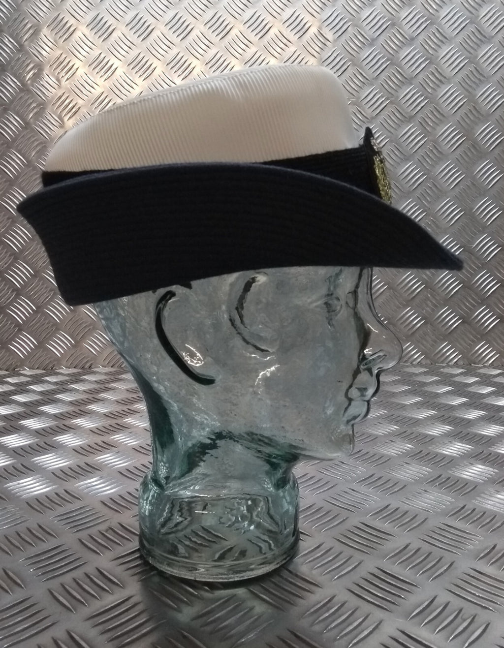 Tricorn Hat RAF Royal Air Force Blue Grey Colour Womans with White Top and Badge Size 56cm