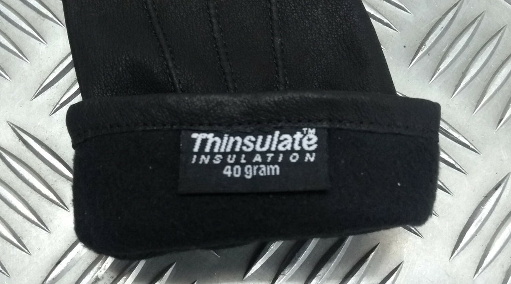 3 Dart Gloves Female Black Leather 3M Thinsulate Soft Lining Small