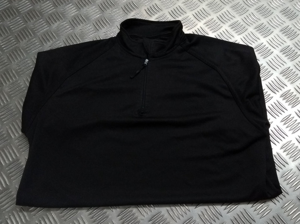 Black Technical Delta Stealth Self Wicking Technical Activewear Top Short Sleeve