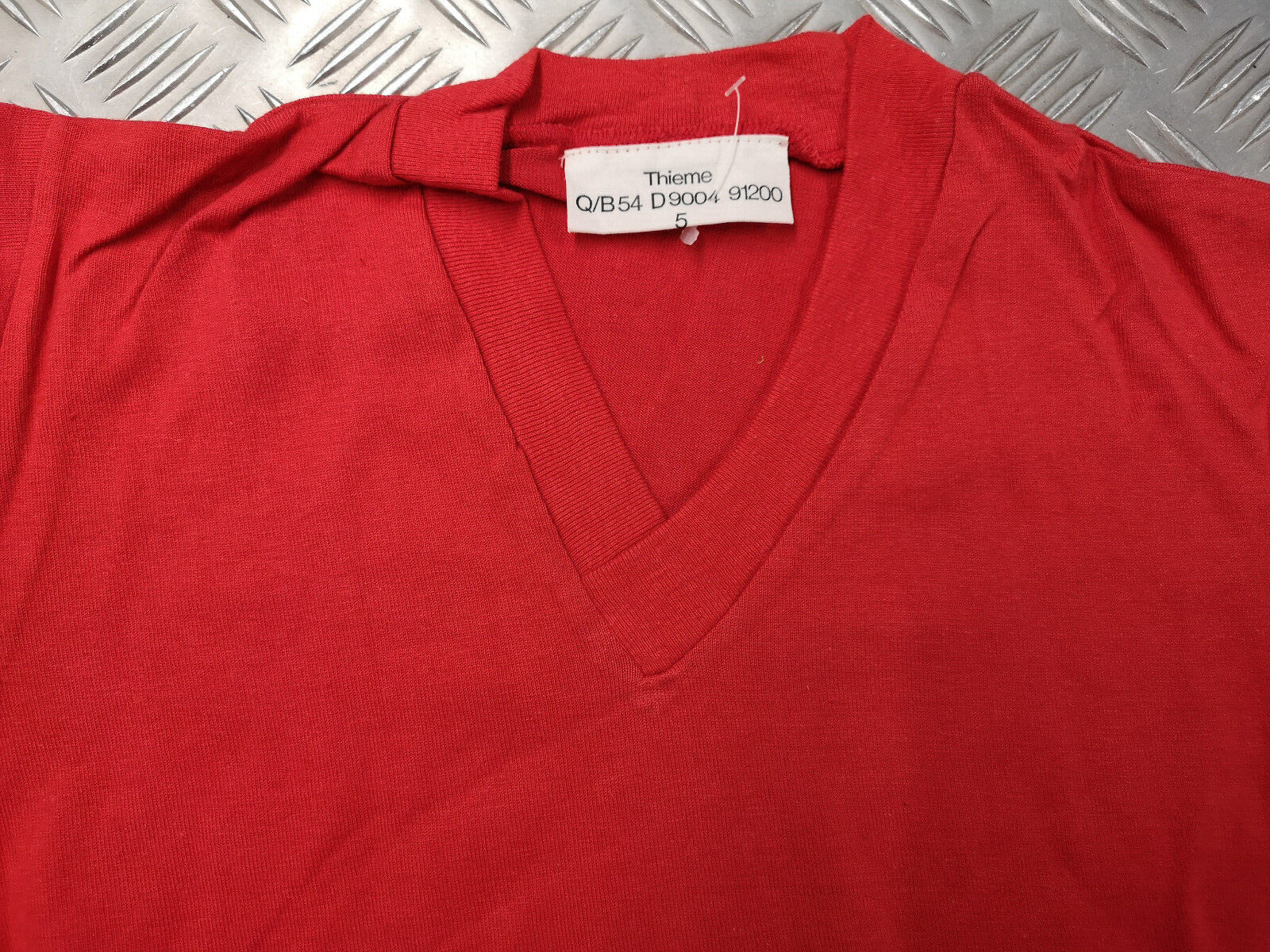German made 100% Cotton Red, Blue, Yellow Short Sleeve V-neck T-shirt