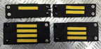 Genuine Vintage Navy Rank Shoulder Tabs Press Stud Gold Lace & Green Flashes