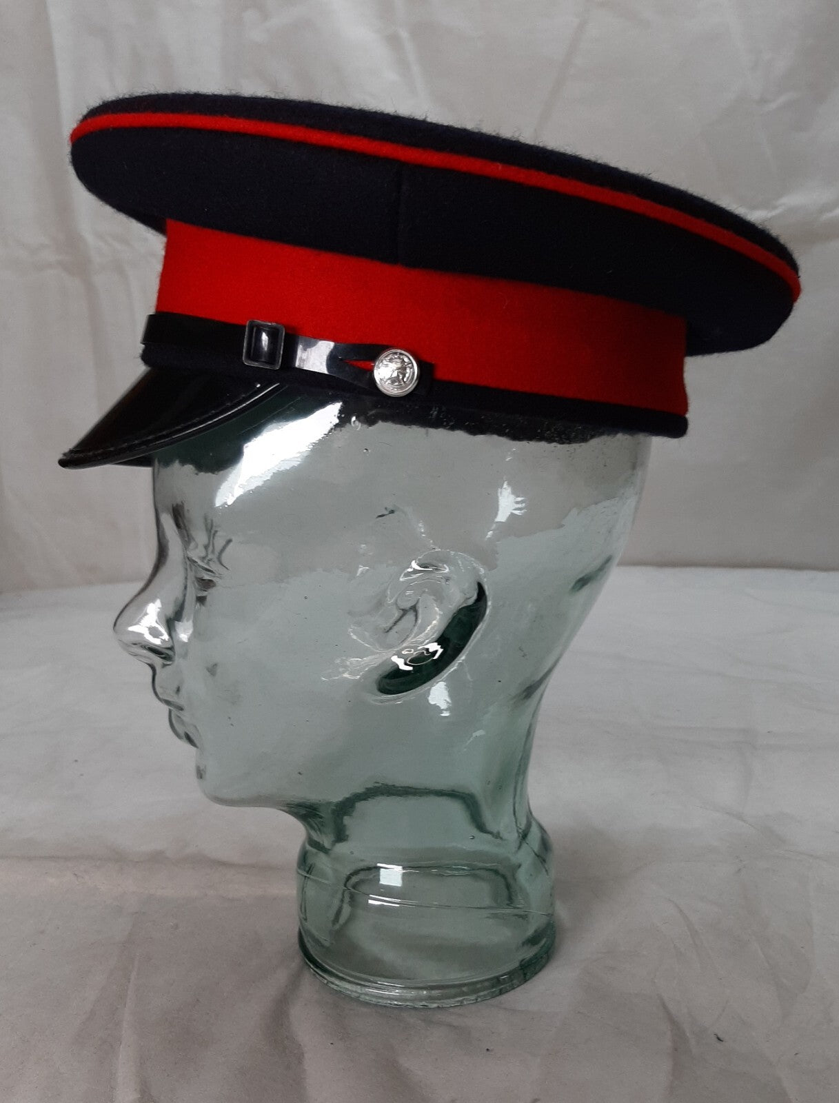 SASC Dress Hat British Army Pattern Red Dress Visor Cap Insignia Buttons 54cm