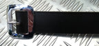 Leather Flag Pole Carrier Shoulder Holder 1 1/2" & Chrome Buckle Shallow Bucket