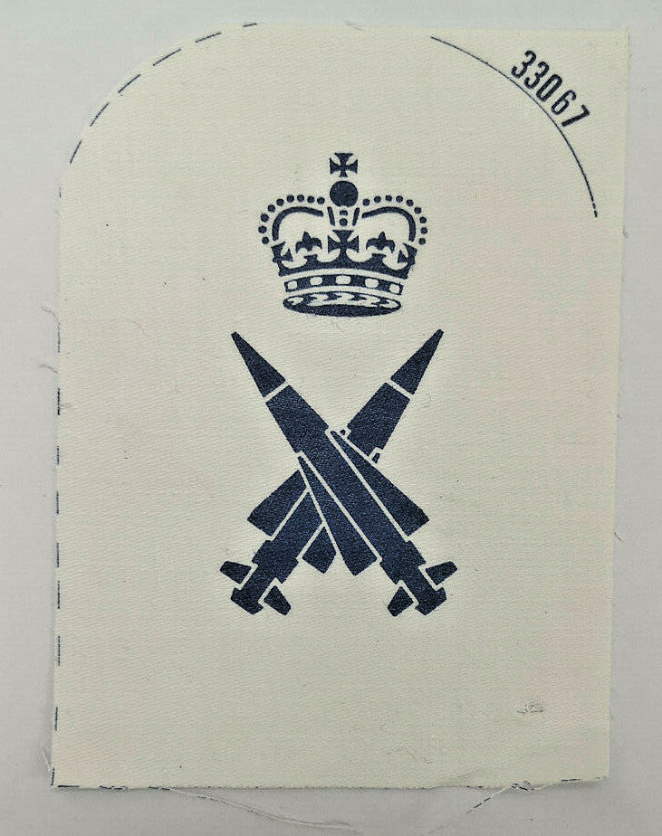 Royal Navy Missileman, Blue On White Printed Branch Specialisation Patch