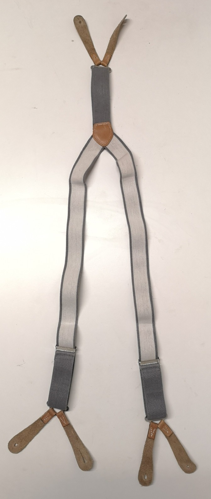 Genuine British Army / RAF Royal Air Force Braces with Leather Buckles -SMALL- Adjustable