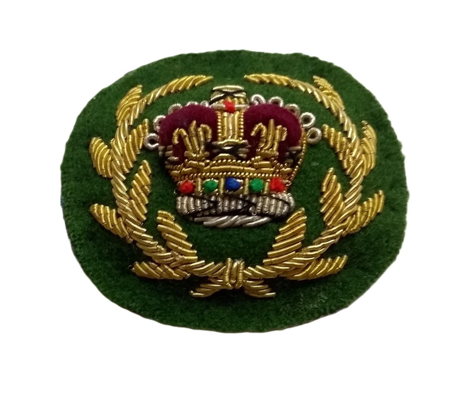 Mess Kit Badge RQMS Green British Hand Embroidered Insignia Arm Patch