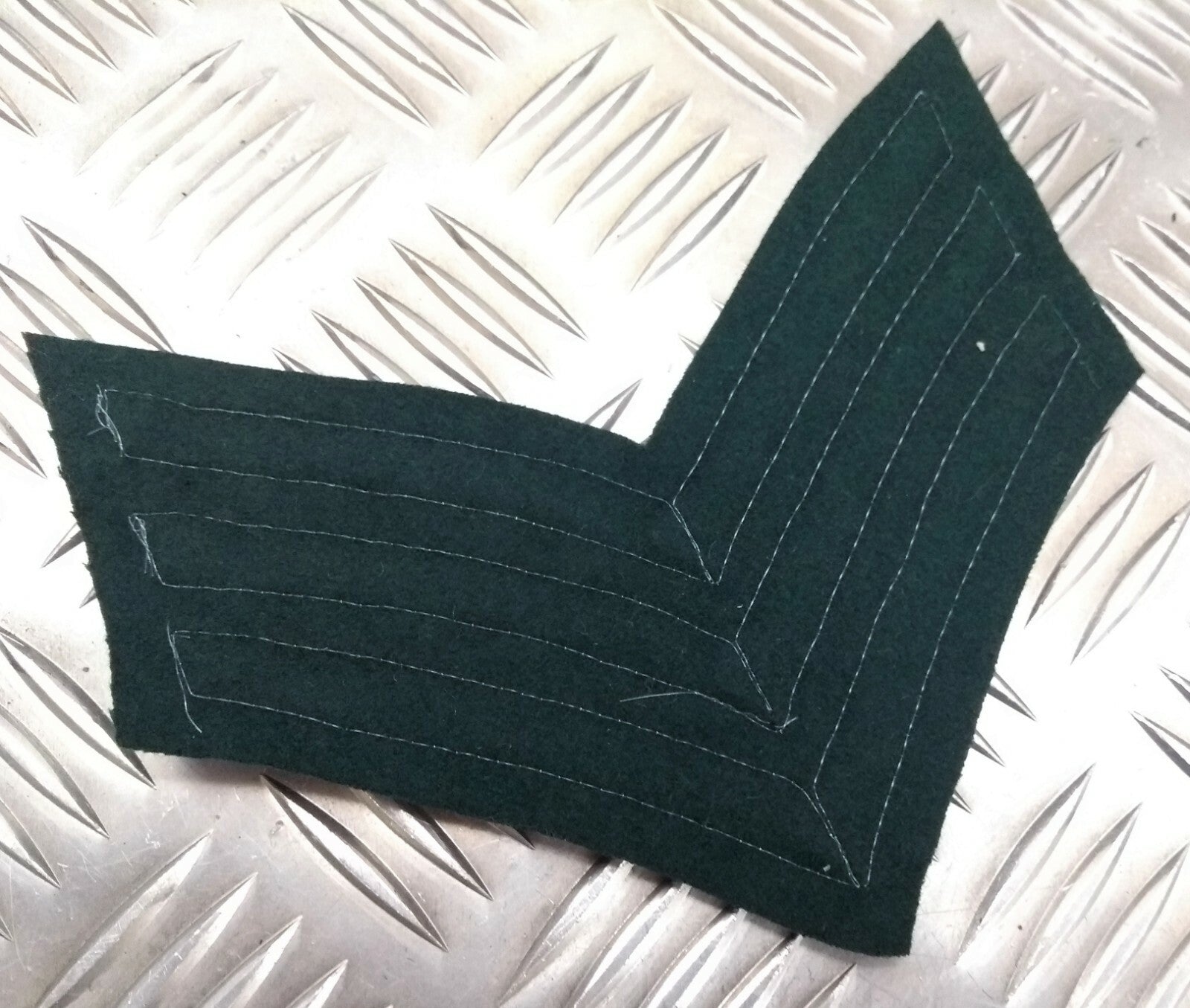 Genuine British Issue Mess Dress Rank Chevrons Silver Braid On Green