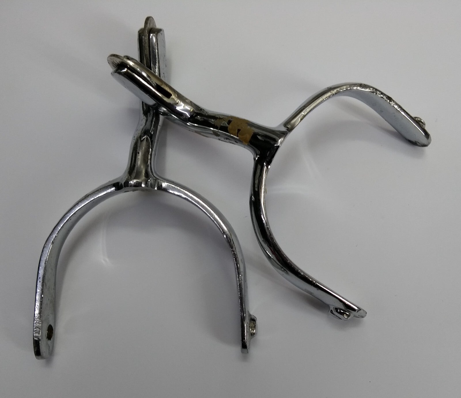 British Spurs Officers Issue & Mess Dress Chrome Swan Neck Incomplete