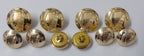 Irish Volunteers Harp Buttons Full Set Medium & Large I V Uniform Insignia