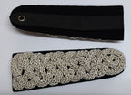 Ceremonial Shoulder Boards Silver Chain Gimp Leather Straps British Made