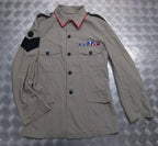 British Army Jacket No6 Gurkha Style Fully Buttoned Braided Crown Badge 3 Bar Chevron Patch