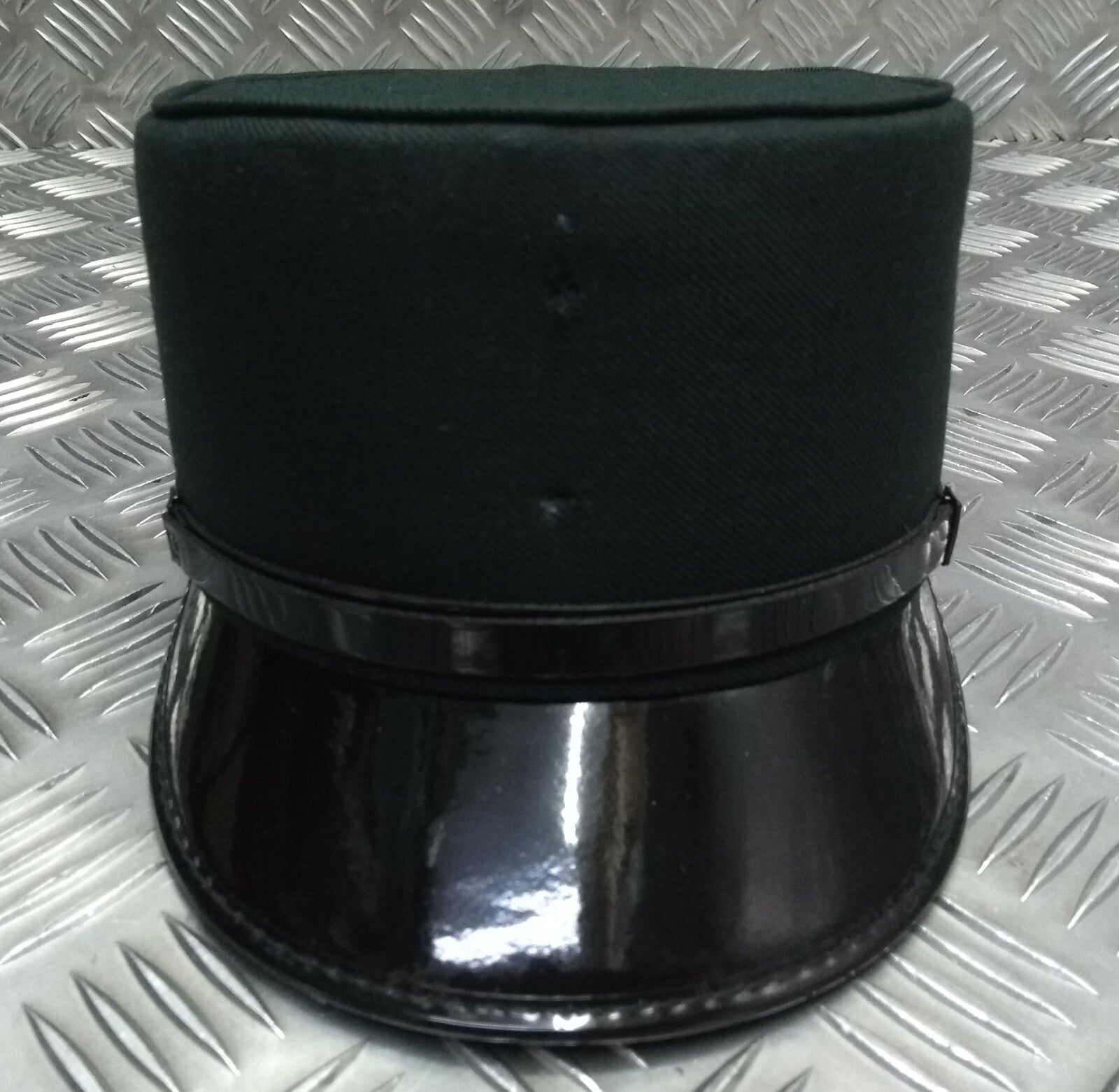 Female Dress Hat Bottle Green Woman's Uniform Visor Peak Cap With Chinstrap 52cm