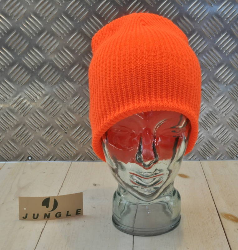 Orange Knitted Beanie Hat / Watch Cap / Woolly Hat - One size - NEW