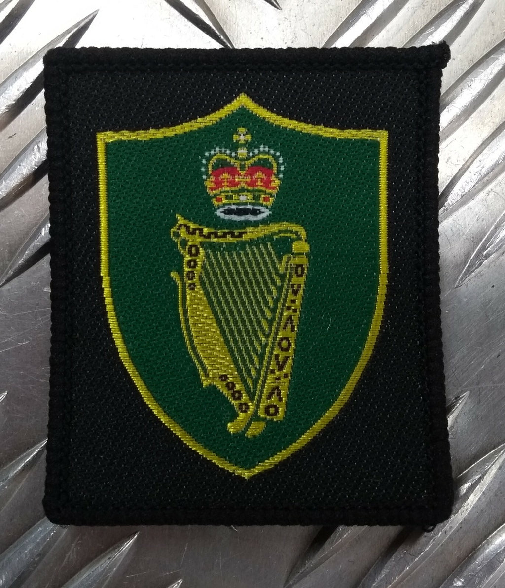 Harp & Crown Cloth Arm Badge Made in England Insignia X2