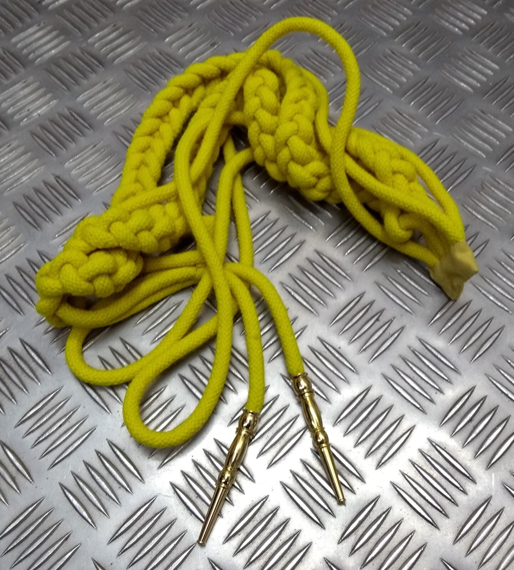 Cavalry Aiguillette Officers Dress Cord For Ceremonial & Parade Brass Tip End