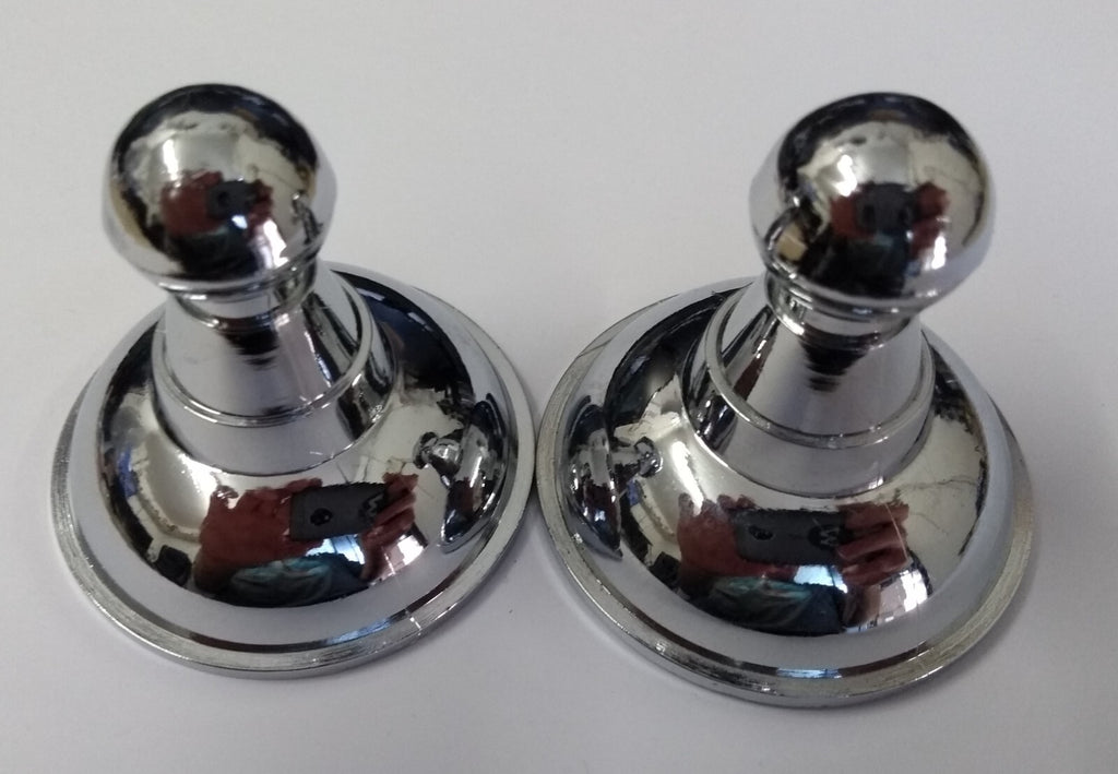 Pith Dome Top Ornamental Plain Decoration For Headwear Screw Mount X 2 - NEW
