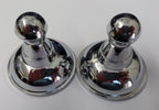 Pith Dome Top Ornamental Plain Decoration For Headwear Screw Mount X 2 - NEW