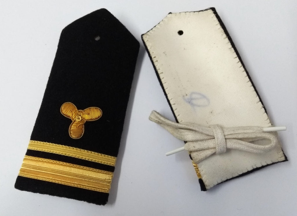 Naval Senior Officers No1 Uniform Shoulder Boards Epaulette Black & Gold Detail