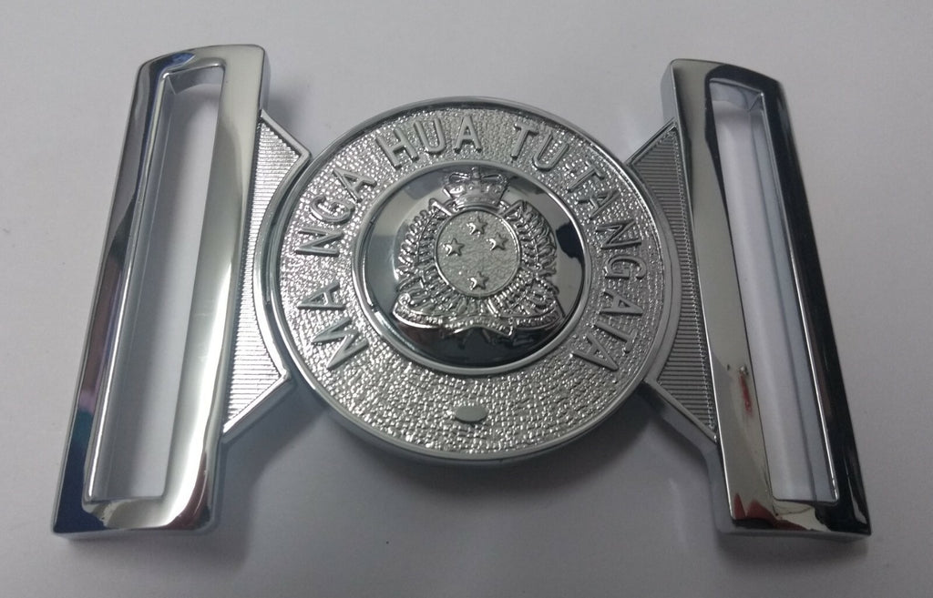 Genuine NZ Army Logistics MA NGA HUA TU-TANGATA Belt Buckle Chrome Locket