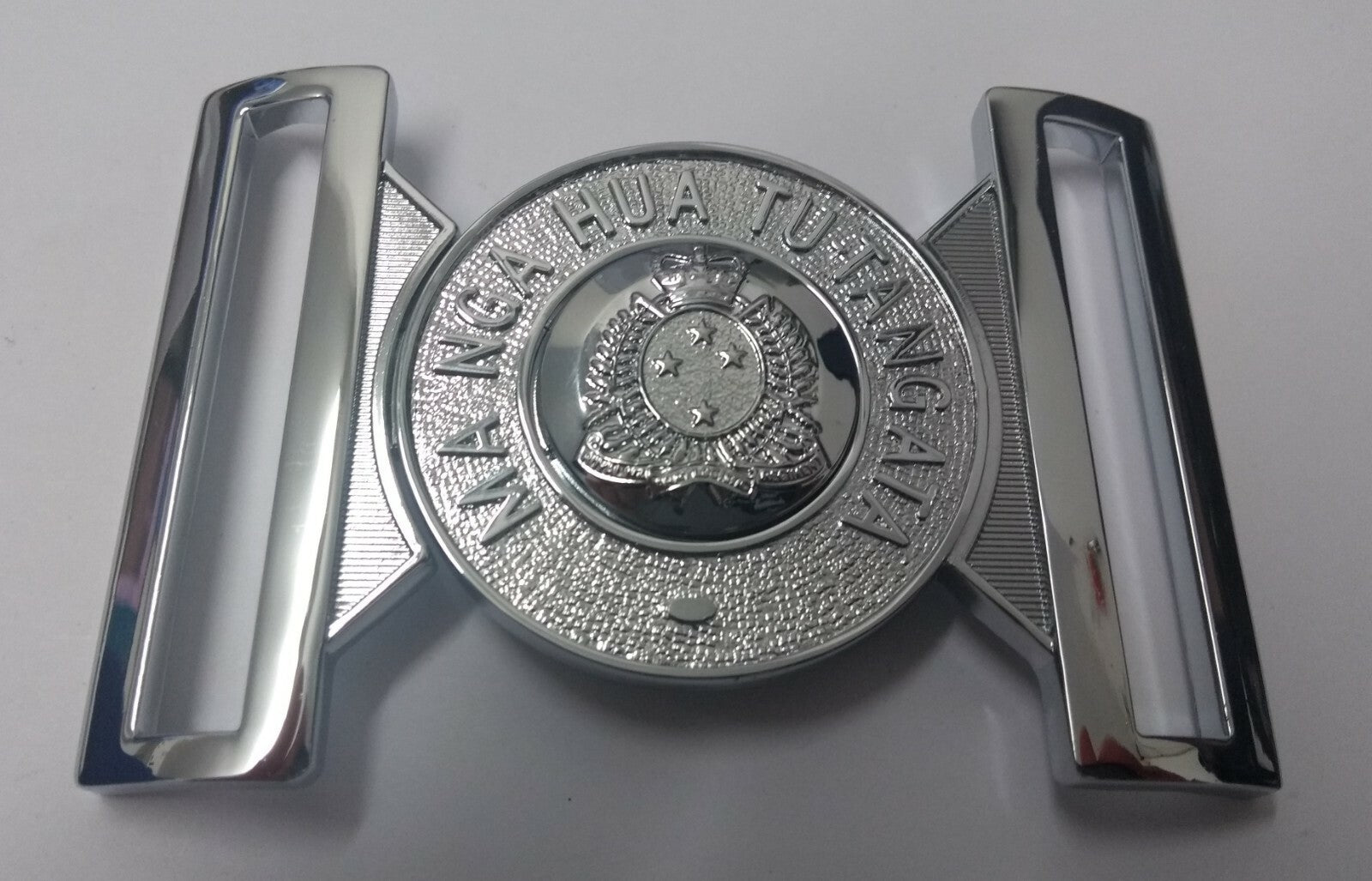 Genuine NZ Army Logistics MA NGA HUA TU-TANGATA Belt Buckle Chrome Locket