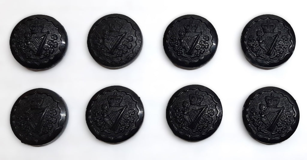 The Royal Irish Regiment No2 Ring Back Black Button British Army Insignia O/R