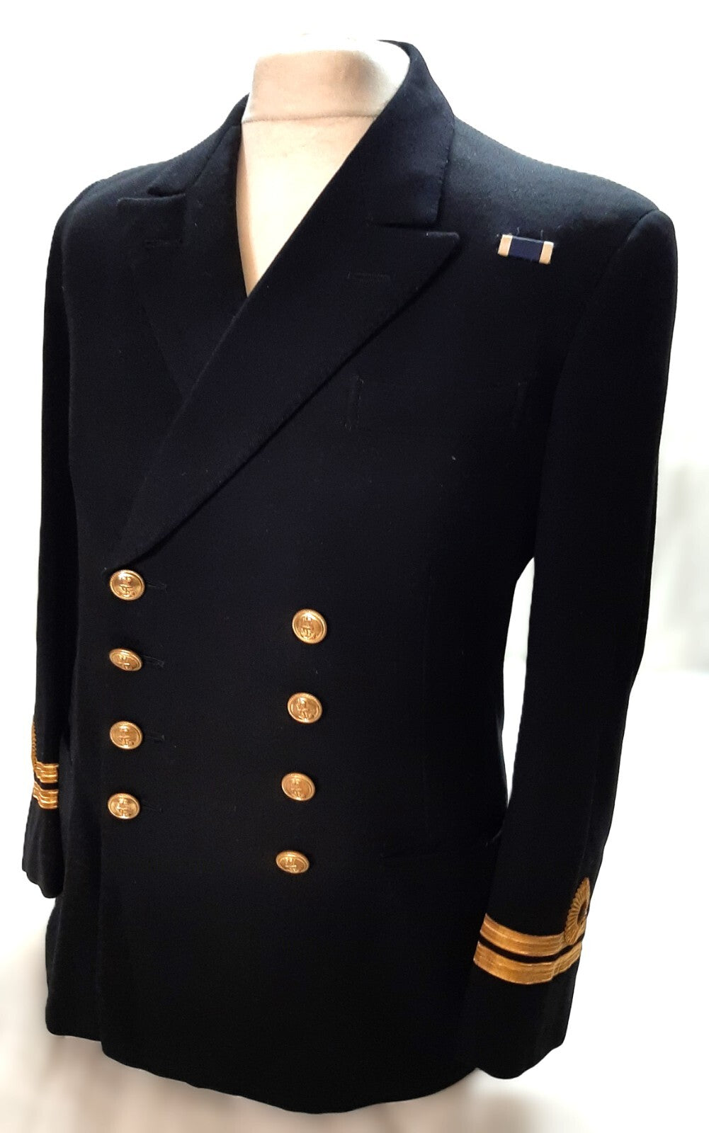 RN Jacket British Naval OFCs Lt Curls Vintage 1970s Pattern 8 Button