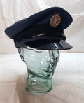 Visor Hat RAF Royal Air Force Blue Grey Colour Old Pattern With Badge Peak Dress Cap 58cm