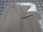 Vintage Fawn Trousers British Old Pattern Lightweight Dress Trousers
