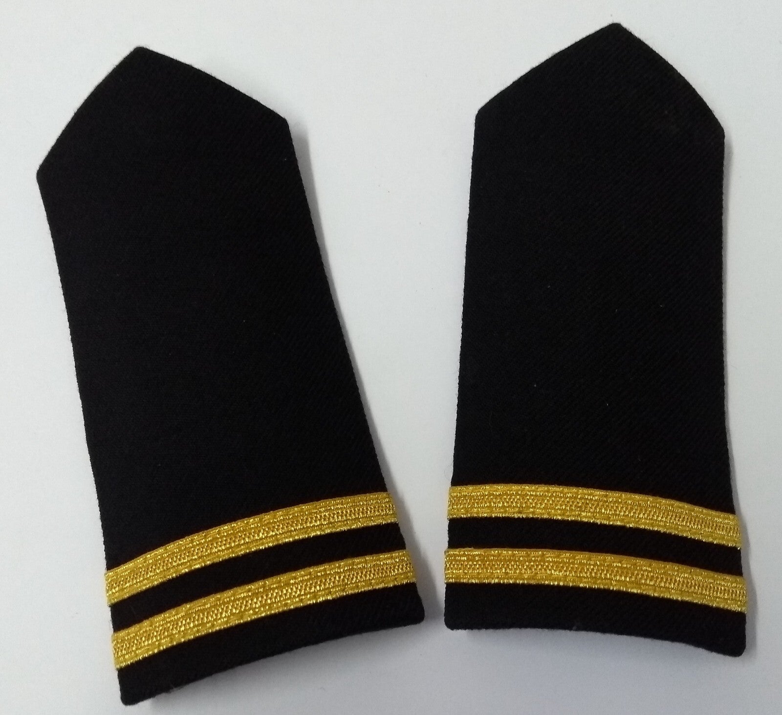 Naval Style No1 Shoulder Boards Epaulette Black & Gold Detail Fancy Dress