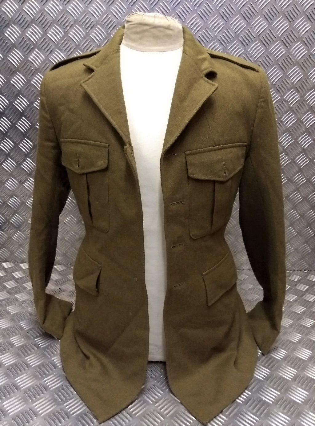 Vintage No2 Jacket Khaki Green Old Dress Pattern WW2 Re-enactment No Buttons