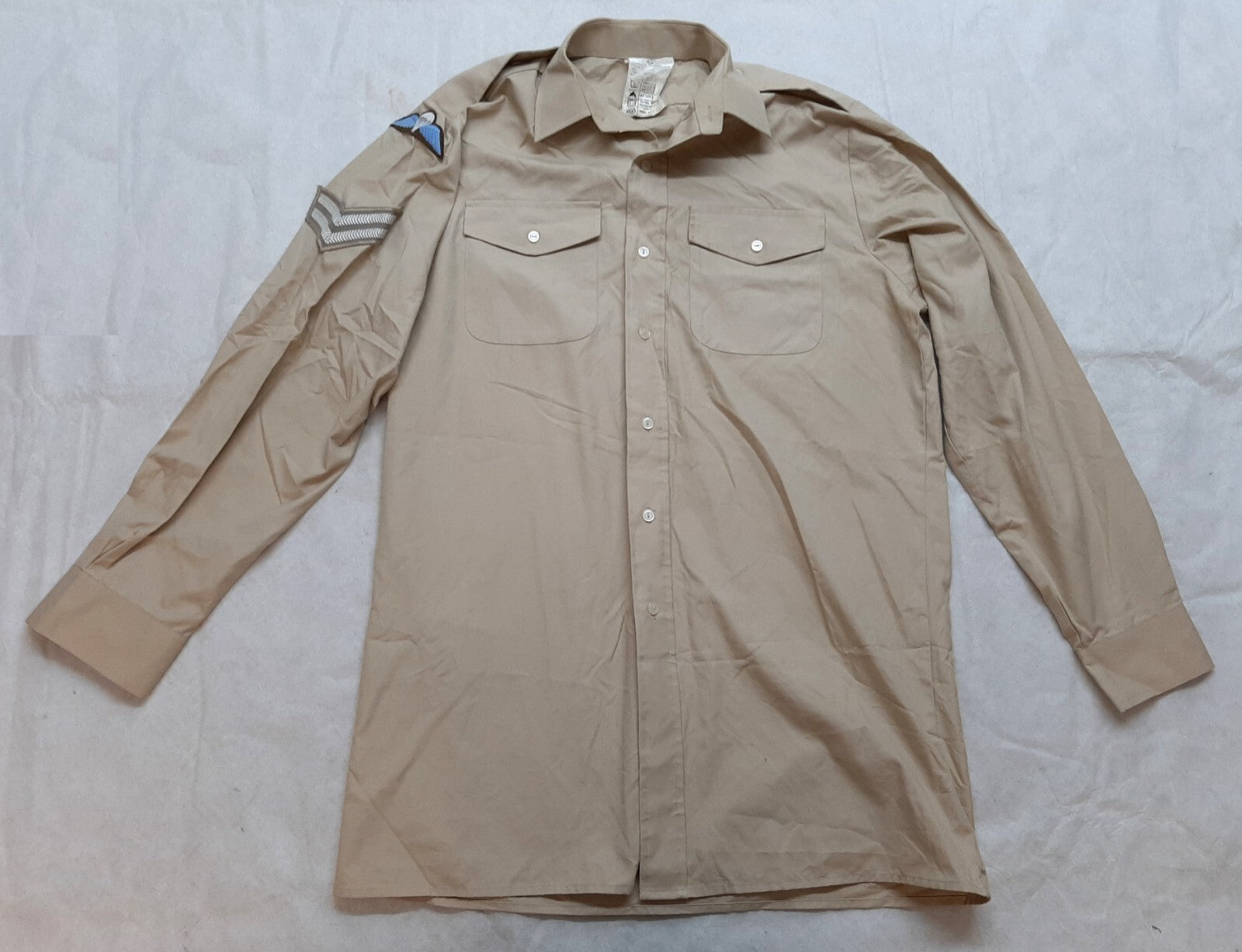 British Army No2 Shirt Long Sleeves FAD Corporal Rank With Para Wings 38cm