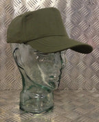 US Olive Green Colour Baseball Hat/Cap With Leather Band- All Sizes- NEW
