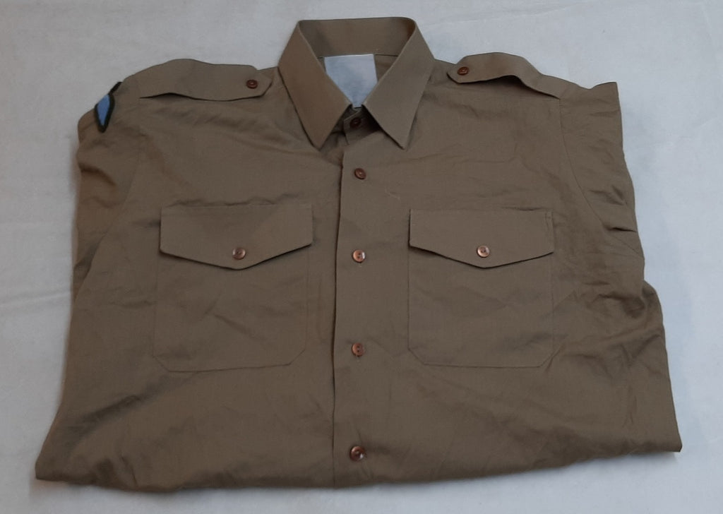 Army Style Khaki Shirt British Dress Long Sleeve Size 39cm