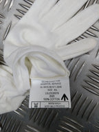 White 100% Cotton Cloth Women's Gloves Size 6½ or 7½ / 2 Pairs