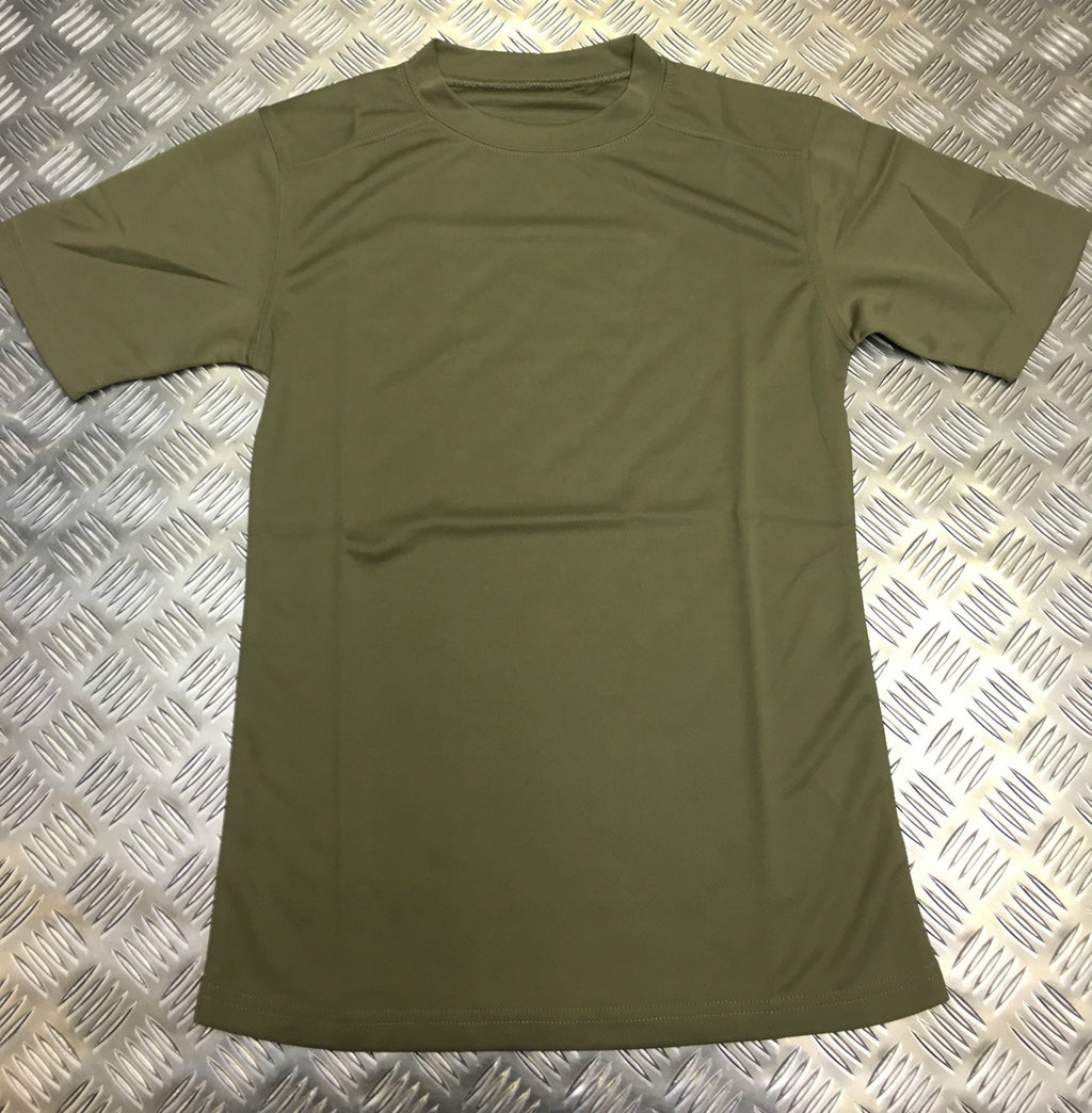 British Mesh T-Shirt Anti Static Self Wicking Army Green / Olive - Used