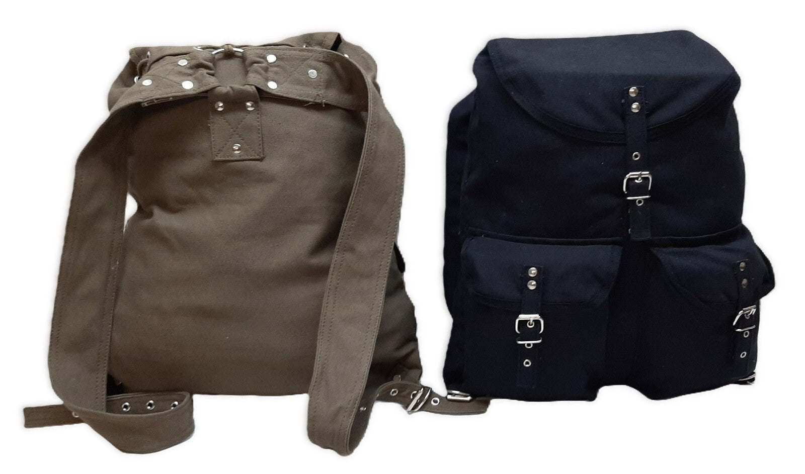 Vintage Army Military Style Canvas Backpack Rucksack Daypack Cotton Canvas