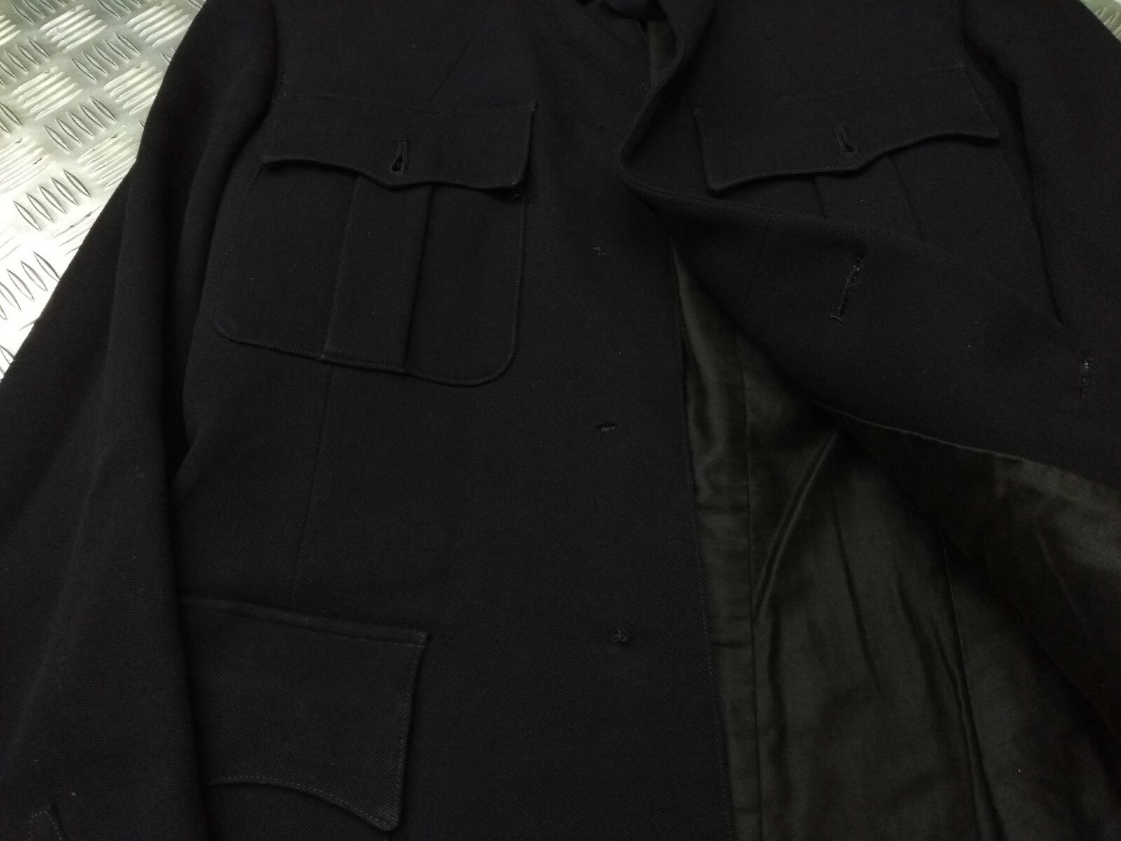 Vintage No1 Jacket 1962 Pattern No Buttons Insignia Removed Hobson RMAS