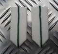D SQN RAF Royal Air Force Gorgets Collar / Lapel No1 Dress and Cadets White with Green Cord