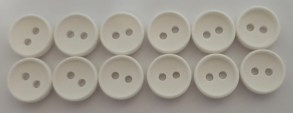Ex Service Buttons / Anchors Old Pattern British Made White 2 Hole Size 11.3mm
