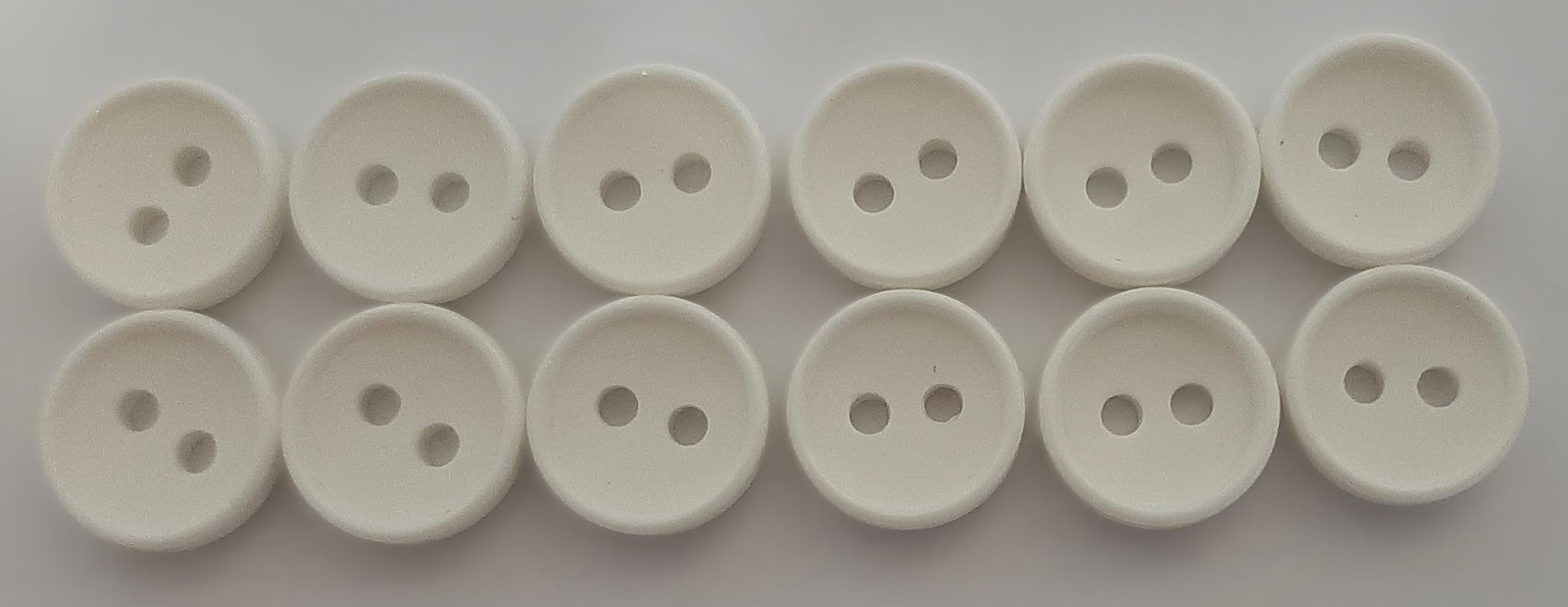 Ex Service Buttons / Anchors Old Pattern British Made White 2 Hole Size 11.3mm