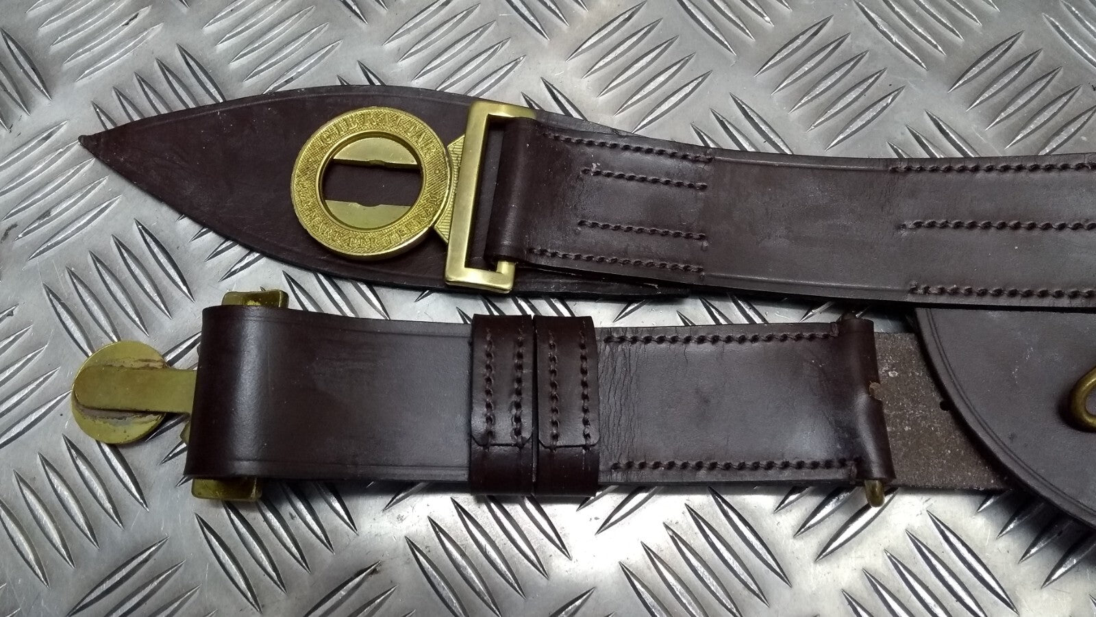RM Belt Complete British Royal PER MARRE PER TERRAM Buckle