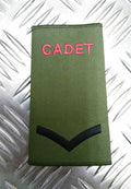Genuine British Army OD Green Cadet Lance Corporal Rank Slide / Epaulette