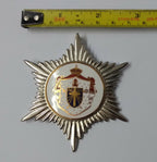 Genuine British Made Chrome Plated Star Badge With Decorative Insignia