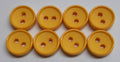 Ex Service Buttons Old Pattern British Made Survival Yellow 2 Hole Size 11.3mm